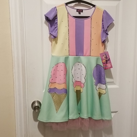 Jo-Jo Siwa Ice Cream Dress very sparkly XL Brand NEW